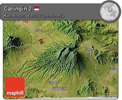 Satellite 3D Map of Caringin 2