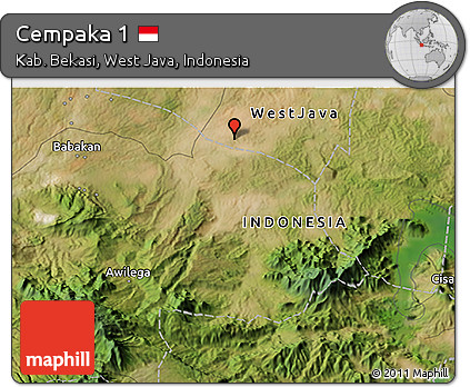 Satellite 3D Map of Cempaka 1