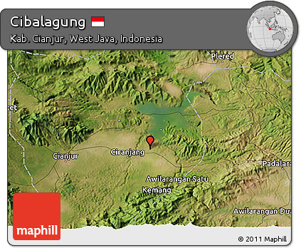 Satellite 3D Map of Cibalagung