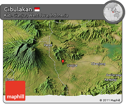 Satellite 3D Map of Cibulakan