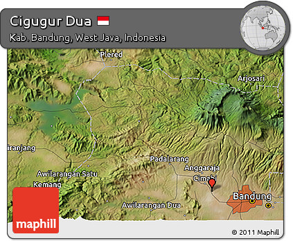 Satellite 3D Map of Cigugur Dua