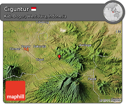 Satellite 3D Map of Ciguntur
