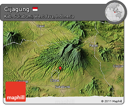 Satellite 3D Map of Cijagung