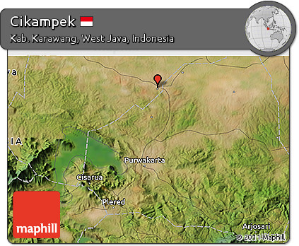 Satellite 3D Map of Cikampek