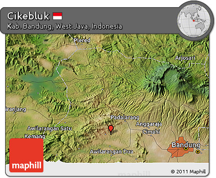 Satellite 3D Map of Cikebluk