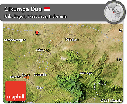 Satellite 3D Map of Cikumpa Dua