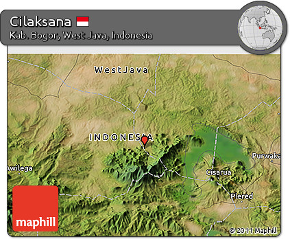 Satellite 3D Map of Cilaksana