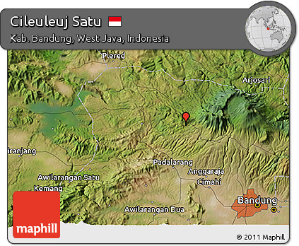 Satellite 3D Map of Cileuleuj Satu