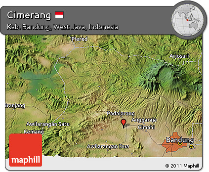 Satellite 3D Map of Cimerang
