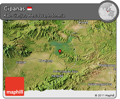 Satellite 3D Map of Cipanas