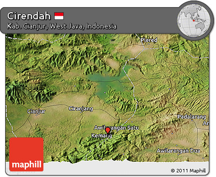 Satellite 3D Map of Cirendah