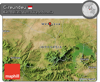 Satellite 3D Map of Cireundeu