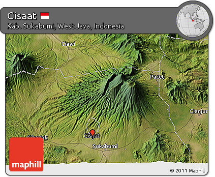 Satellite 3D Map of Cisaat