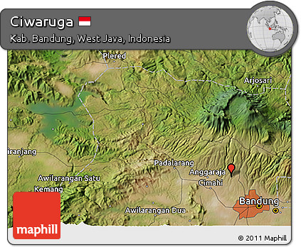 Satellite 3D Map of Ciwaruga
