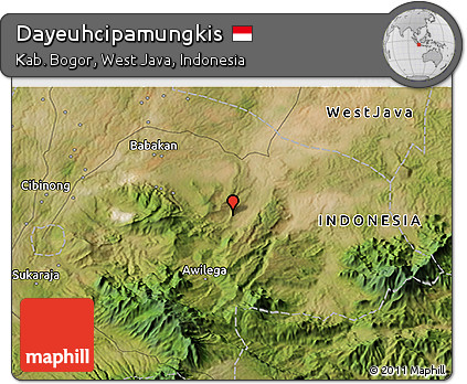 Satellite 3D Map of Dayeuhcipamungkis