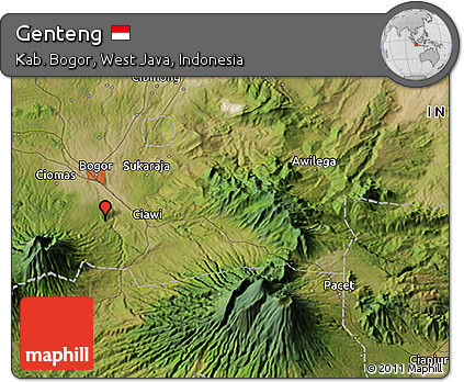 Satellite 3D Map of Genteng