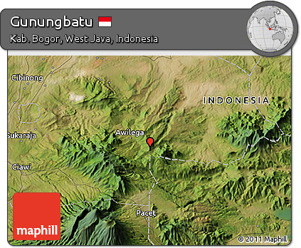 Satellite 3D Map of Gunungbatu