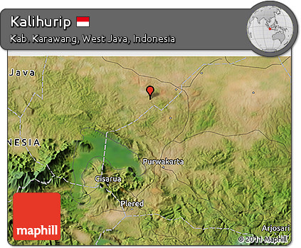 Satellite 3D Map of Kalihurip