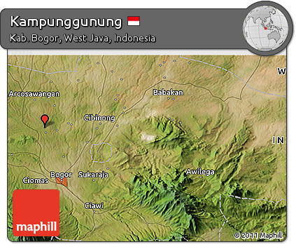 Satellite 3D Map of Kampunggunung
