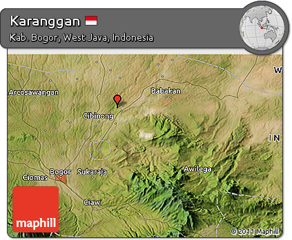 Satellite 3D Map of Karanggan