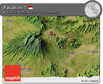 Satellite 3D Map of Pasakon 1