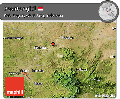 Satellite 3D Map of Pasirtangkil