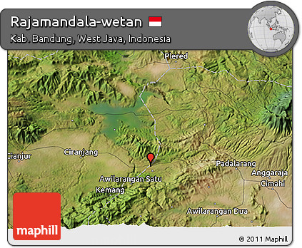 Satellite 3D Map of Rajamandala-wetan