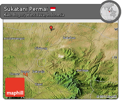 Satellite 3D Map of Sukatani Permai