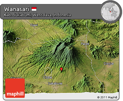 Satellite 3D Map of Wanasari