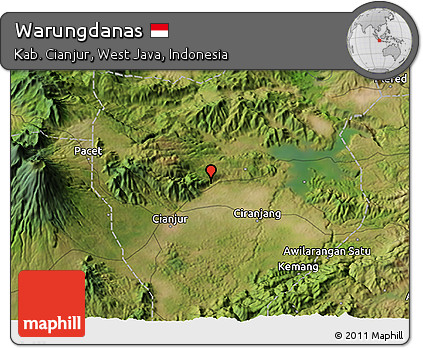 Satellite 3D Map of Warungdanas