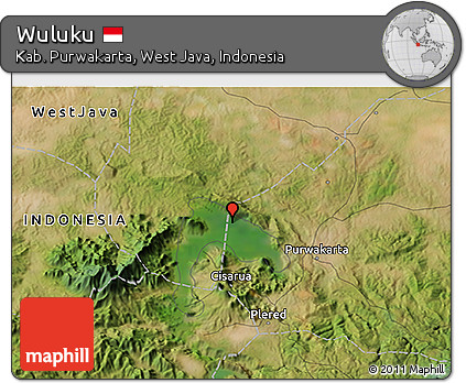 Satellite 3D Map of Wuluku