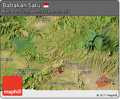 Satellite 3D Map of Babakan Satu