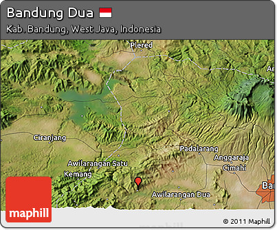 Satellite 3D Map of Bandung Dua