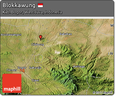 Satellite 3D Map of Blokkawung
