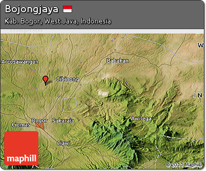 Satellite 3D Map of Bojongjaya
