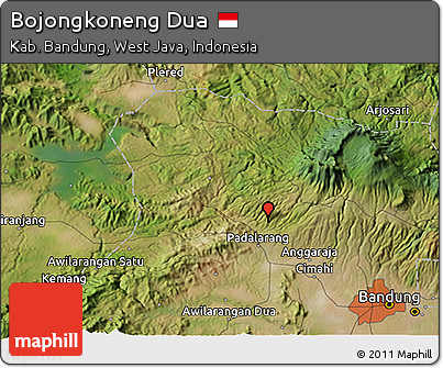 Satellite 3D Map of Bojongkoneng Dua