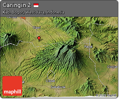 Satellite 3D Map of Caringin 2