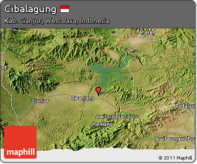 Satellite 3D Map of Cibalagung