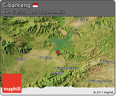 Satellite 3D Map of Cibanteng
