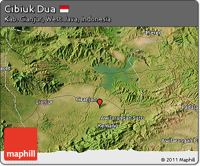 Satellite 3D Map of Cibiuk Dua