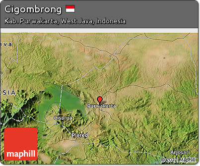 Satellite 3D Map of Cigombrong