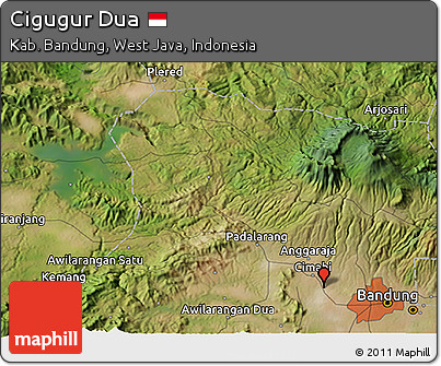 Satellite 3D Map of Cigugur Dua