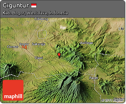 Satellite 3D Map of Ciguntur