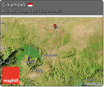 Satellite 3D Map of Cikampek
