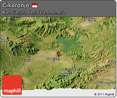 Satellite 3D Map of Cikoronjo