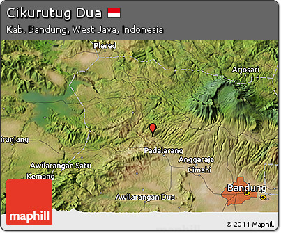 Satellite 3D Map of Cikurutug Dua