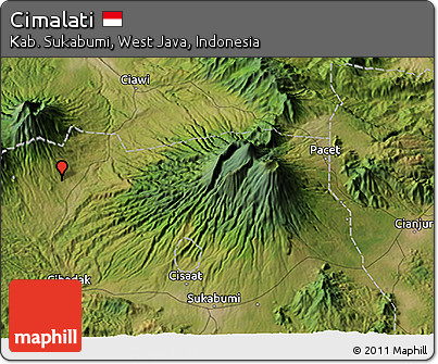 Satellite 3D Map of Cimalati