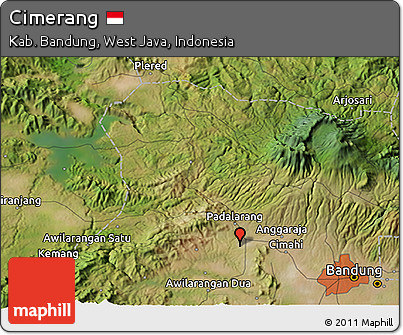 Satellite 3D Map of Cimerang