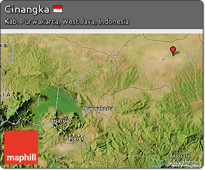 Satellite 3D Map of Cinangka