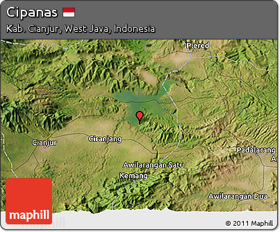 Satellite 3D Map of Cipanas